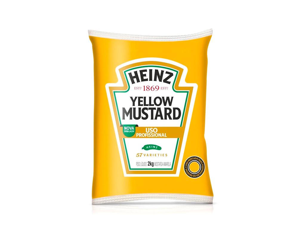 MOSTARDA GRANDE AMARELA HEINZ 2 KG (CX 8 BAG)